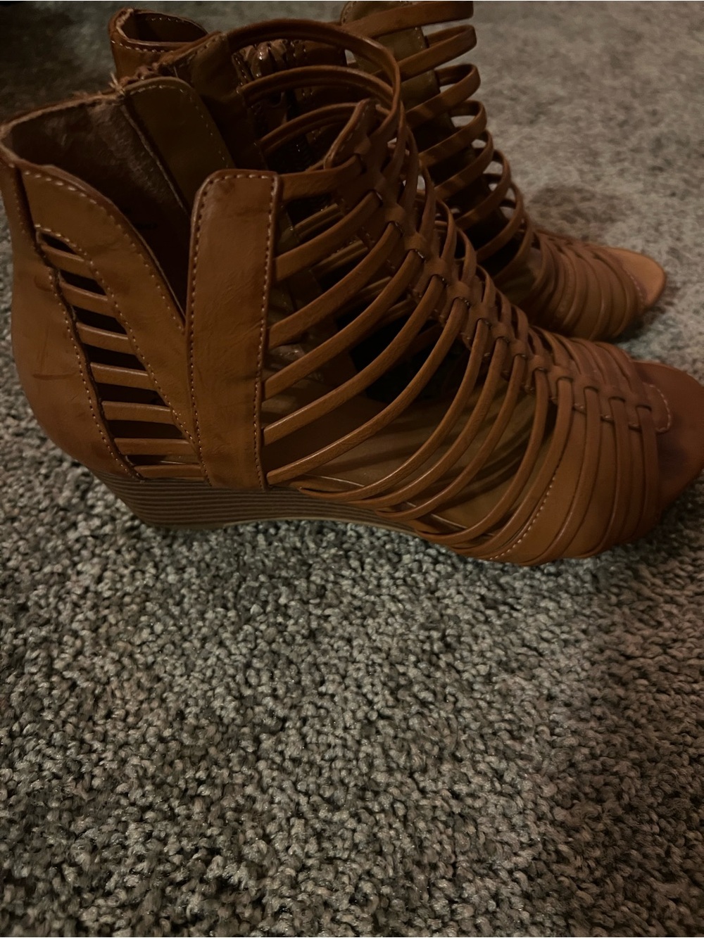 a.n.a Tan Strappy Gladiator Heels